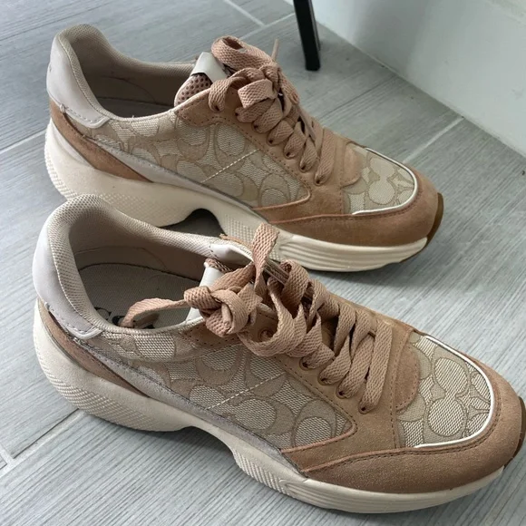 Coach | Shoes | Coach Tech Runner Sneakers Tan | Poshmark display picture 1